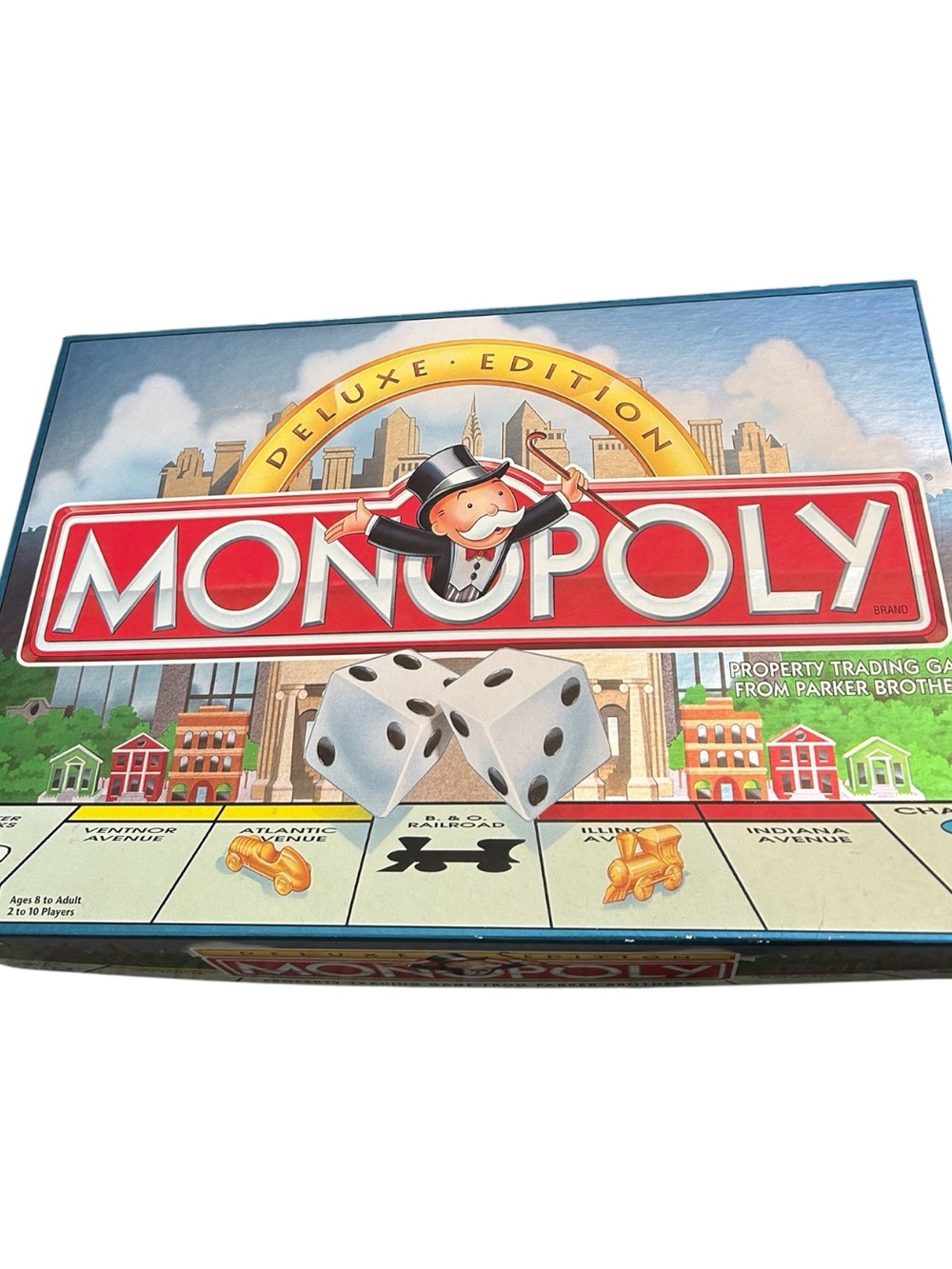 Monopoly Deluxe Edition Game Complete
Gold Tokens Money Bag Carousel 1998 EUC